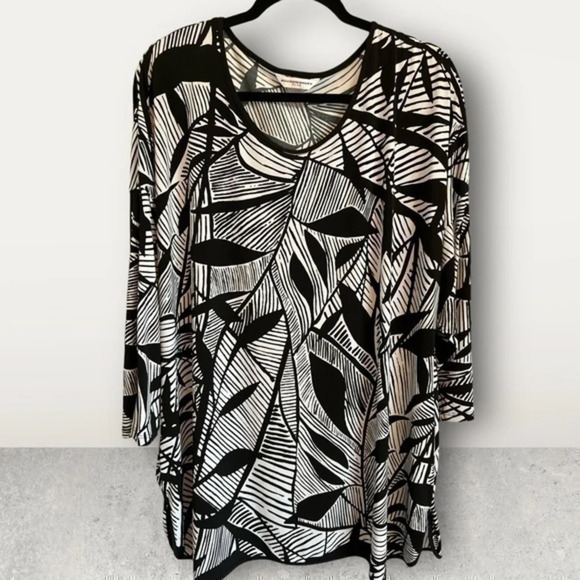 Women’s Allison daily plus 3X, color, black and white, spandex, polyester, EUC - Picture 1 of 6
